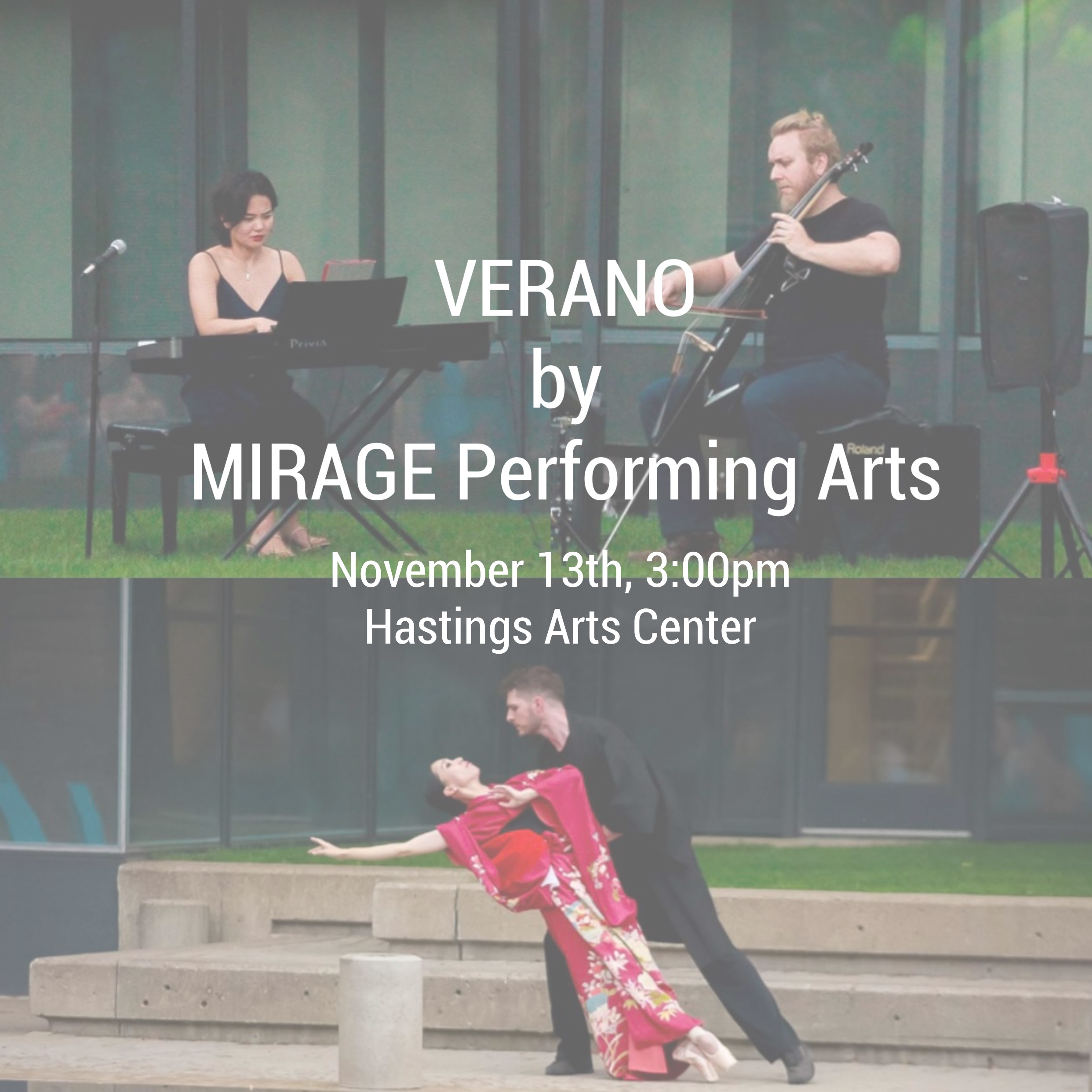 Poster for Verano, with images of all four performers